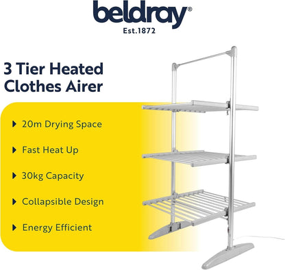 Beldray 3 Tier Electric Heated Airer