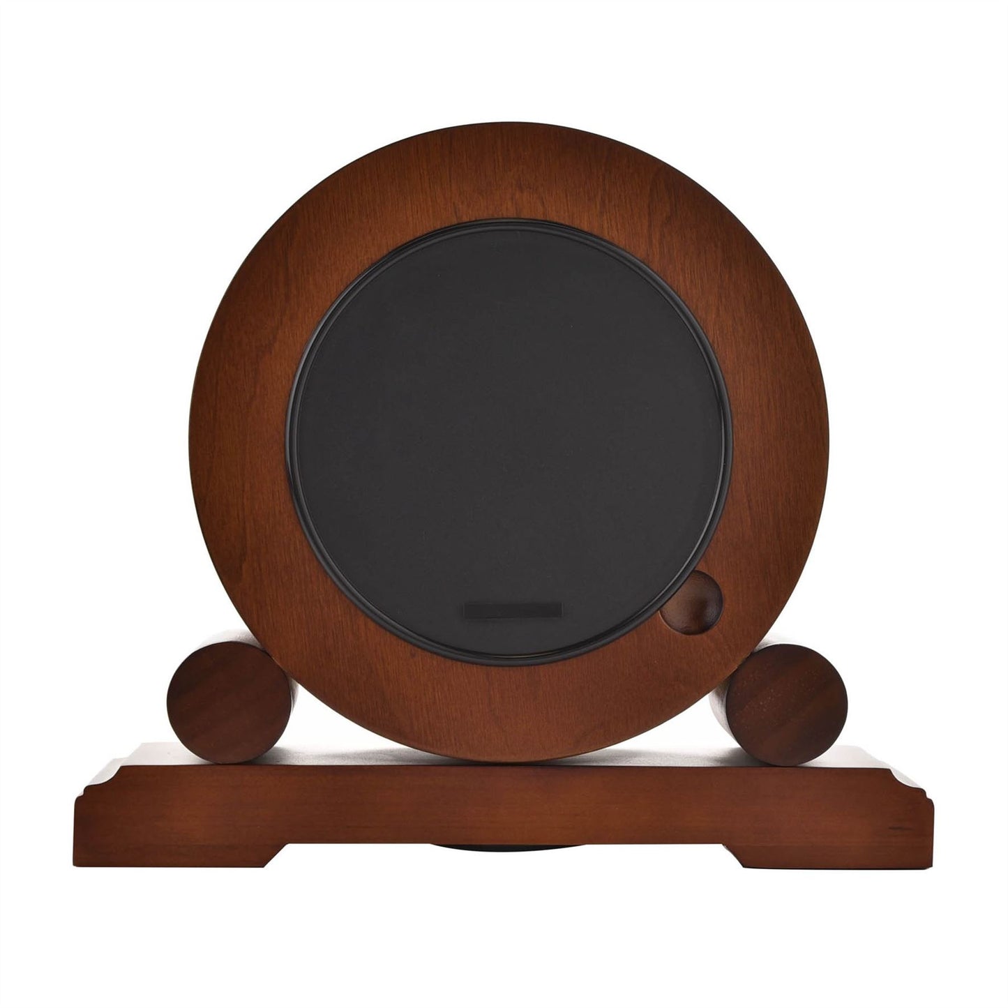 Walnut Westminster Chime Mantel Clock - Barrel shape Arabic Dial