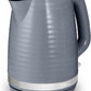 Tower Saturn Electric Kettle with Quick Boil, 1.7L, 3000W, Grey and Chrome Accents