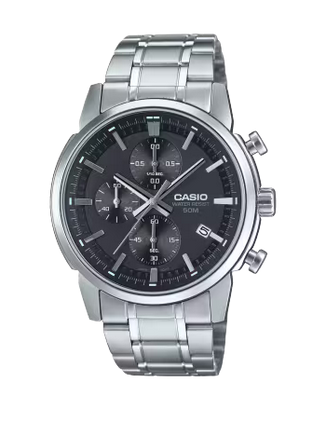 Casio Mens Black Dial Chronograph Watch