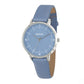 Henley Ladies Minimalistic Polished Round silver tone case Leather Strap Watch H06184 Available Multiple Colour