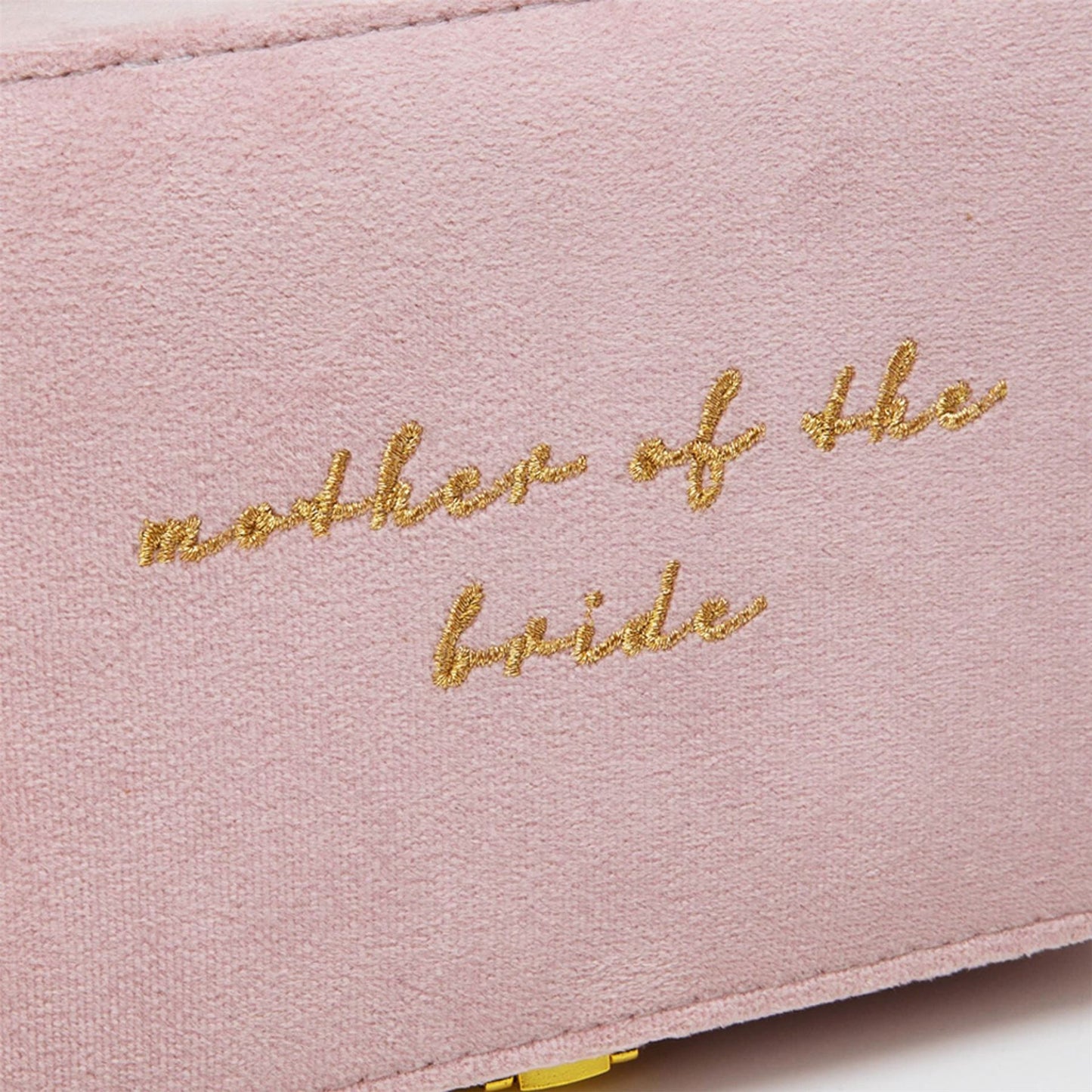 Amore Pink Velvet Jewellery Box "Mother of The Bride"