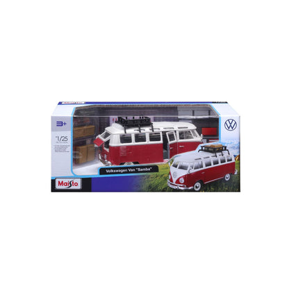 1:24 Vw Volkswagen Van Samba With Baggage Rack  - Diecast Model car Collectables