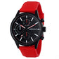 Henley Mens Multi Eye Black Dial With Sports Large Silicone Strap Watch H02222 Available Multiple Colour