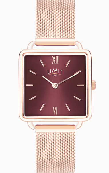 Limit Ladies 29mm square rose gold watch