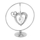 Crystocraft Freestand Mobile - Heart With Crystal