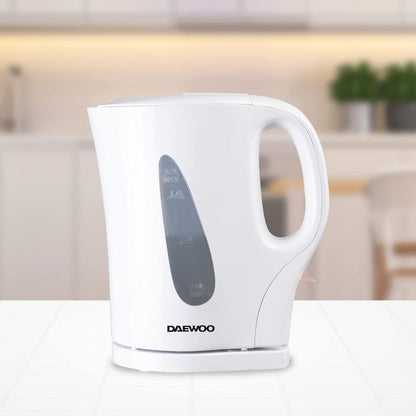 Daewoo Essentials 1.7 Litre Cordless Kettle and 2 Slice Toaster Set White