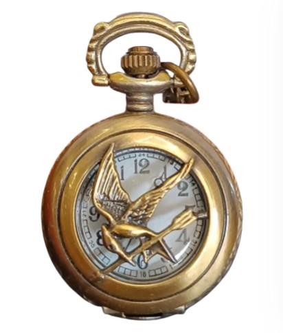 Retro Bronze Quartz Movement Pocket Watch Available multiple Design