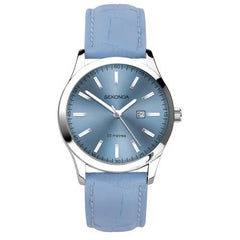 Sekonda Taylor Ladies Dated 34mm Blue Dial with Blue Leather Strap Watch 40548