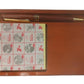 Imperial Wood Matt Brown Gold Trim Ball Pen with Notepad set IMP301R - CLEARANCE NEEDS RE Refill