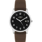 Limit Mens Basic Dated Black Dial Brown Leather Strap Watch 5744