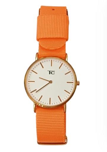 Tom Carter Basic Mens Ladies Coral 45mm Nylon Strap Watch Available Multiple Colour - CLEARANCE NEEDS RE-BATTERY