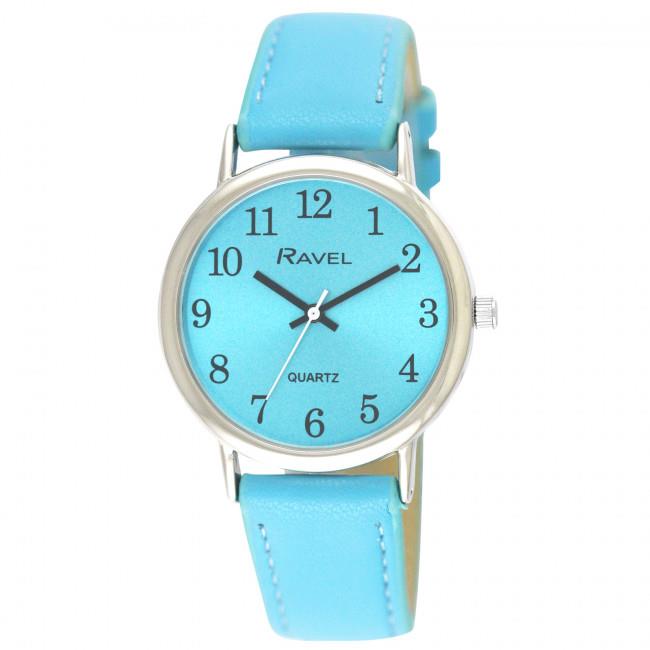 Ravel Ladies Classic Brights Leather Strap Watch R0140 Available Multiple Bright Colour