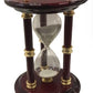 Miniature Clock 15cm Solid Matt Brown Wooden Gold Plated Large Hourglass Sand Timer IMP807