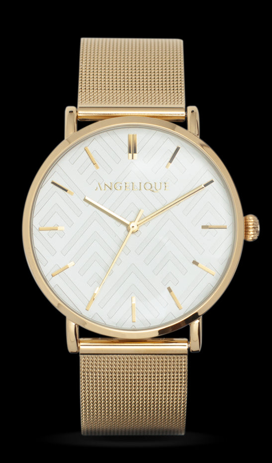 Angelique Ladies Fashion Dial Stainless Steel Bracelet Watch Available Multiple Design