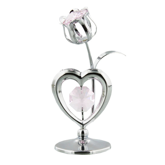 Crystocraft Chrome Plated Heart & Tulip