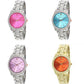 Henley Ladies Fashion Bling Diamante Bracelet Watch H07327 Available Multiple Colour