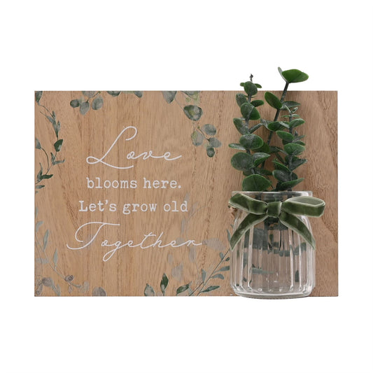 Love Story 'Grow Old' Jar Plaque