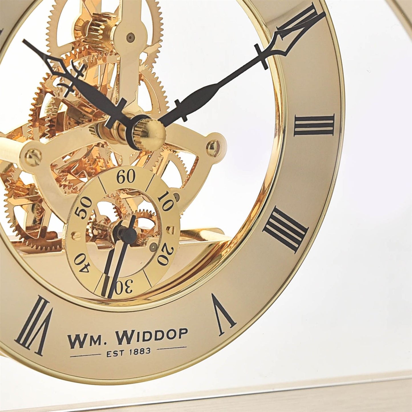 Wm.Widdop Arch Mantel Clock Skeleton Dial Roman W2029 Available Multiple Colour