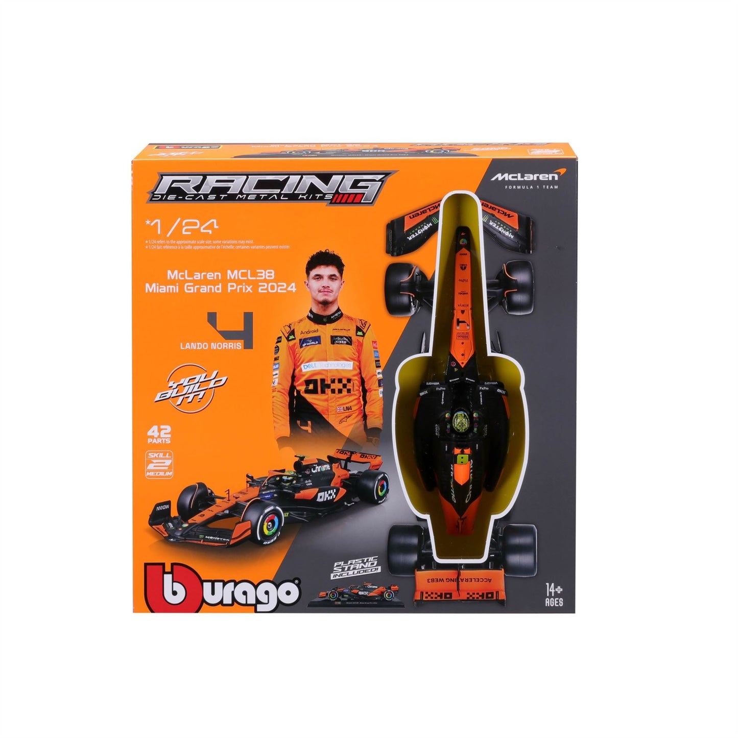 1:24 F1 Mclaren Mcl38 2024 Model Kit Norris - Diecast Model car Collectables