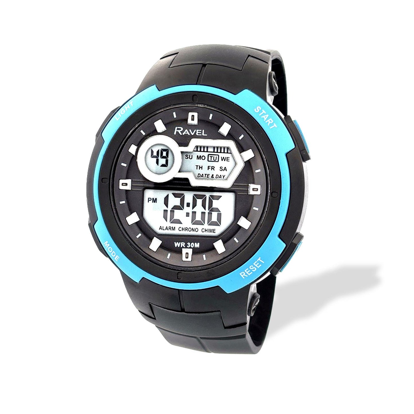 Ravel Mens Boys 3ATM Digital Sports Dial Rubber strap Watch RDG.14.25-41