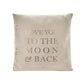 Bambino Velvet Square Cushion Moon & Back 40cm