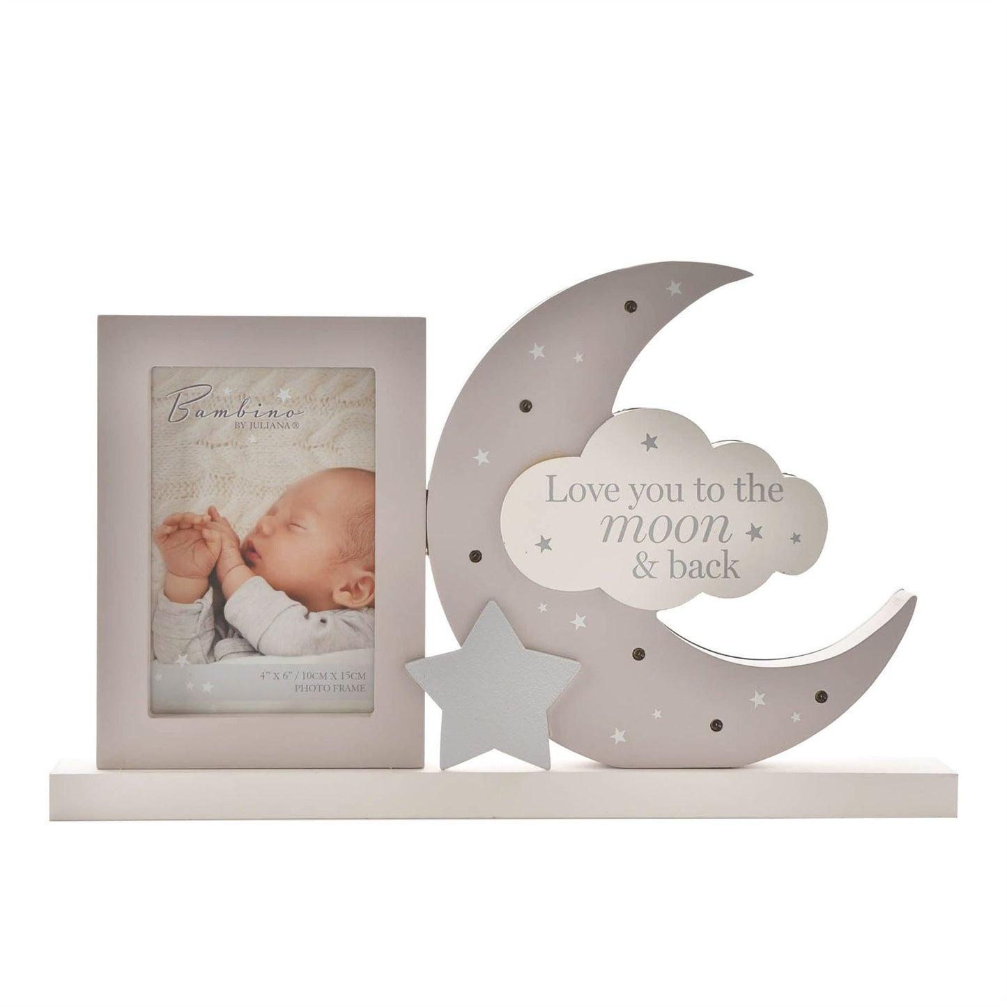 Bambino Light Up Mantel Plaque Frame "Love You to the Moon"