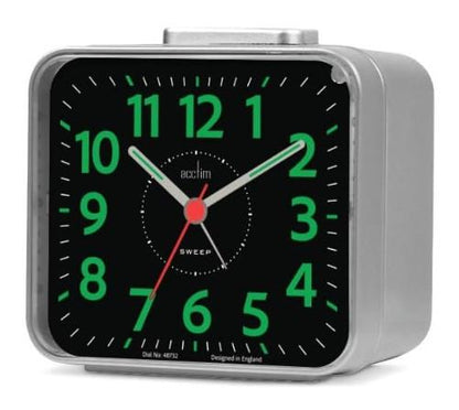 Acctim Parker Non-Ticking Sweep Loud Bell Alarm Clock 1646 Available Multiple Colour