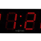 NeXtime "BIG D", square, Large display, Digital with adapter, very silent, 51,5 x 18 cm, Black wall clock