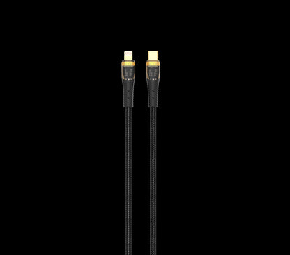 Wyeflow 27W GoldTip Braided Fast Charge/Sync C to 8 Pin Cable 1m