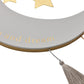 Bambino Wood & Metal Moon Plaque with Tassels 44cm