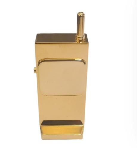 Miniature Clock Gold Plated Mobile Phone Solid Brass IMP1022G - CLEARANCE NEEDS RE-BATTERY