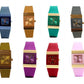 Clasico Ladies Water Resistant Bling Square Dial Rubber Strap Watch Available Multiple Colour