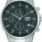 Lorus Mens Chronograph Dated Black Dial Stainless Steel Bracelet Watch RM365HX9