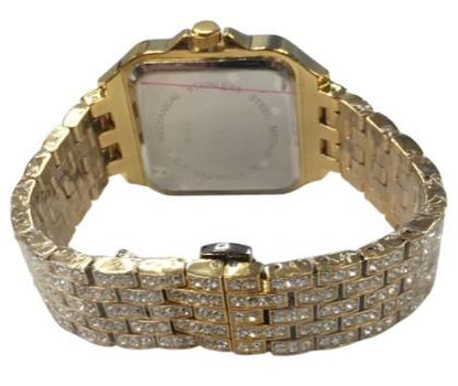 NY London KDW Mens Fashion Bling Assorted Watch Dated Square Dial Bracelet Watch Available Multi Colour