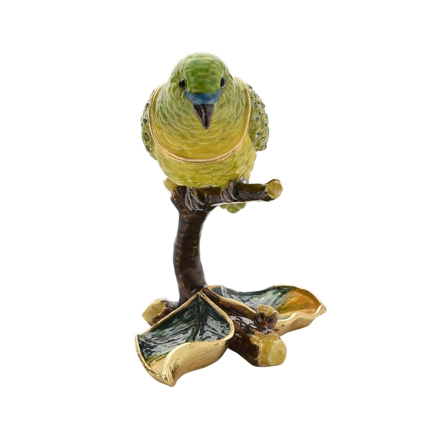 Treasured Trinkets - Green & Yellow Bird on Branch