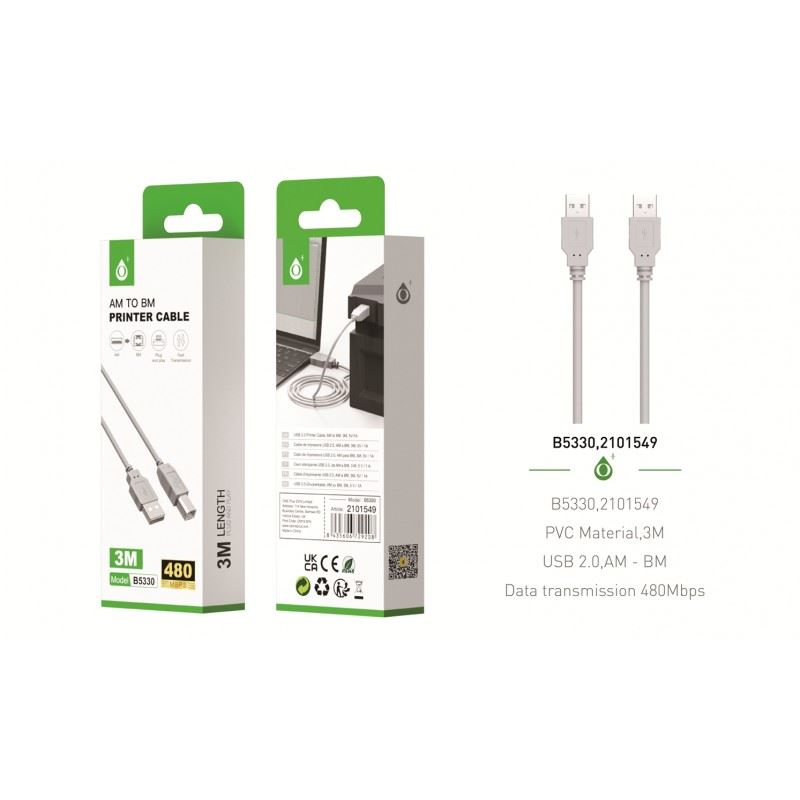 MTK AM to AF USB Extension Cable 3m Length Plug and Play