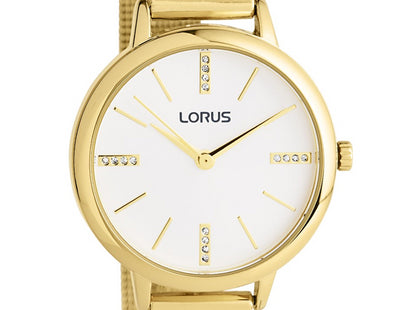 Lorus Ladies Fashion Designer Analogue Gold Plated Bracelet Watch RG214QX5 NEEDS BATTERY