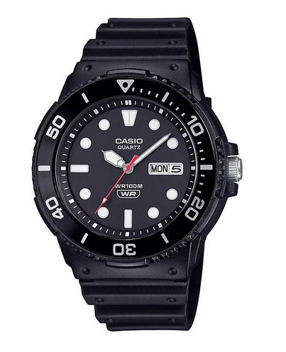 Casio Mens Rotating Bezel Black Strap Analogue Watch