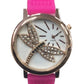 Ladies Fashion Butterfly Bling Dial with Rubber Strap Watch - CLEARANCE NEEDS RE-BATTERY Available Multiple Color