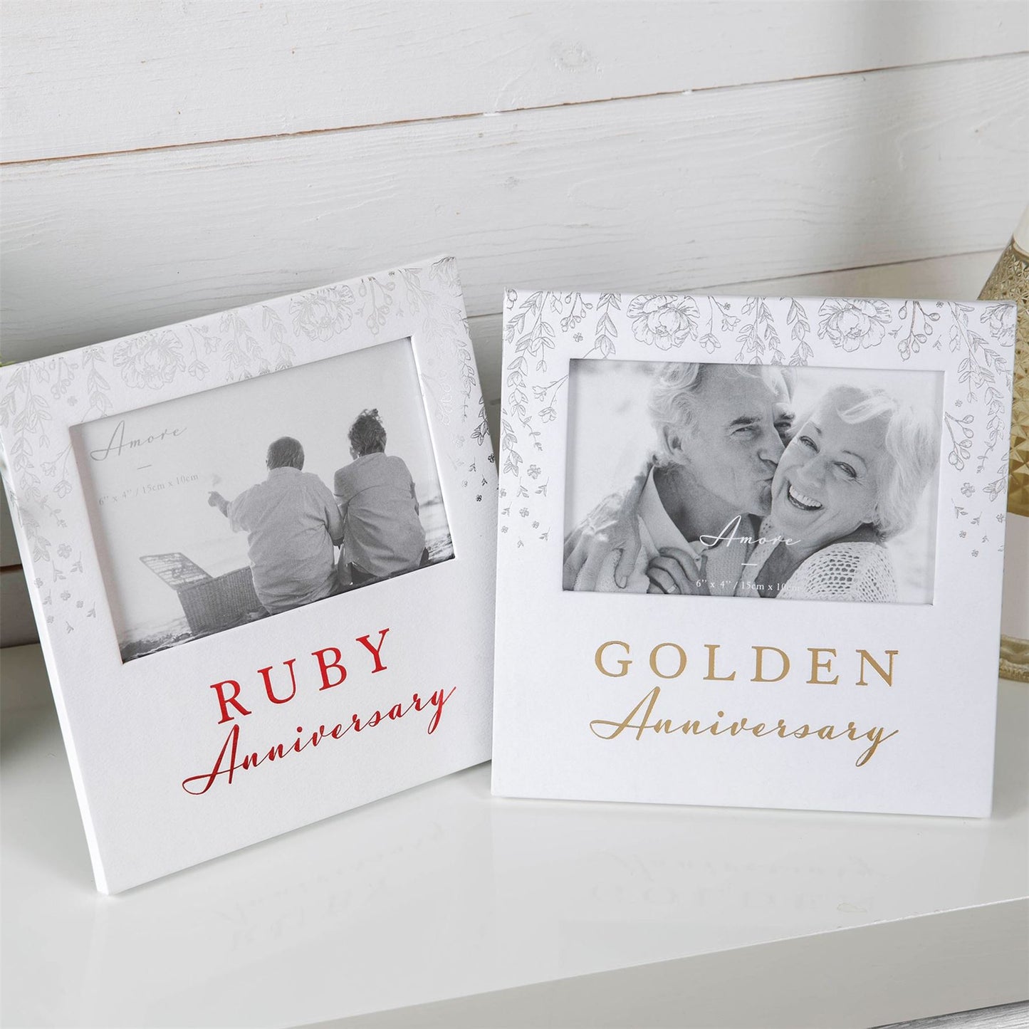 Amore Paperwrap Photo Frame Golden Anniversary 6" x 4"