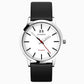 Sekonda Mens Nordic Fashion Dated White Dial Black Leather Watch