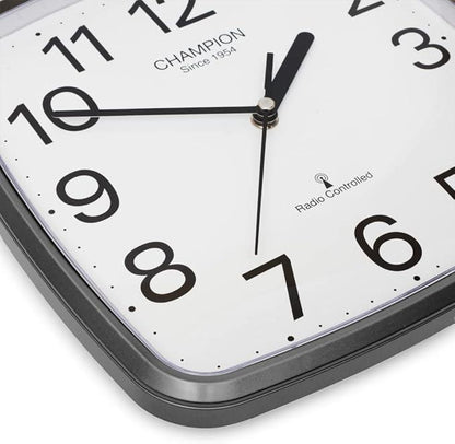 Champion Radio Control Clock 24cm Grey