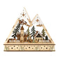 LED Light Up Wooden Mountain Scene