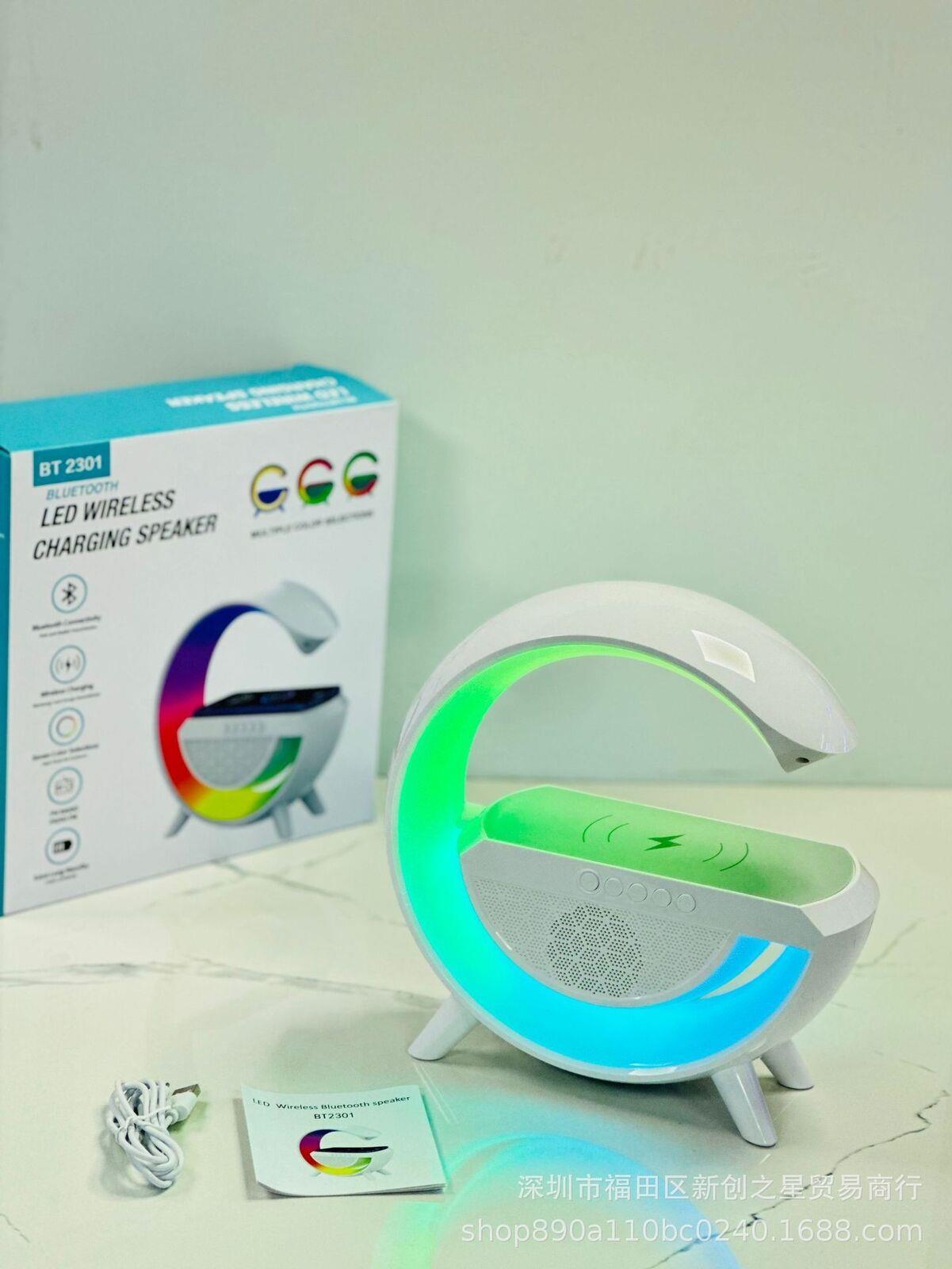 G Shape LED Wireless Charging Speaker With LED Light