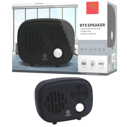 Woox Classic Portable Bluetooth Speaker, 3W, Black