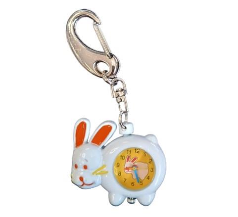 Imperial Key Chain Clock White Rabbit IMP727- CLEARANCE UNBOXED NEEDS RE-BATTERY