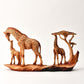 Naturecraft Wood Effect Resin Figurine - Triple Giraffe