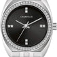 Caravelle New York Ladies Fashion Bling Black Dial Stainless steel Bracelet  Watch 43L219