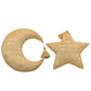 Bambino Velvet Moon & Star Cushion 32cm Mustard